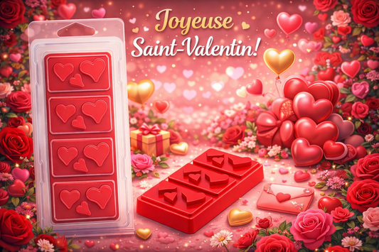 🌿 Emballage à clapet SAINT VALENTIN  – Style Snap Bar (4 compartiments)